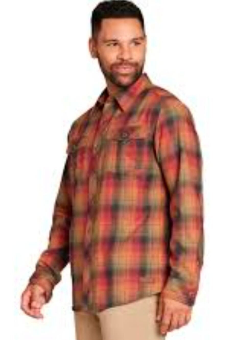 Sherpa Adventure Gear Indra Plaid Flannel Shirt XL UPF 50 Button Front Outdoor